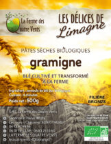 Etiquette pâte bio Gramigne